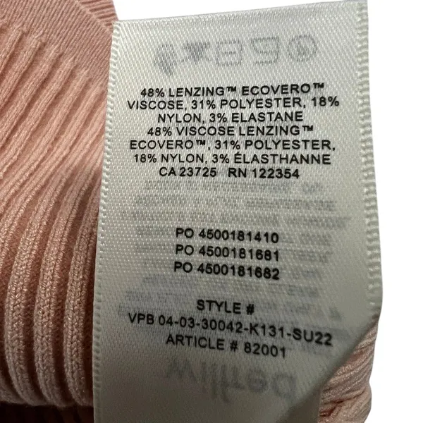 Wilfred Arlo Ribbed Knit Sleeveless Tank Top Dusty Rose Pink Minimalist Size XS - Image 5
