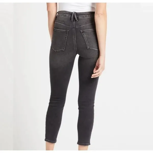 Good American distressed black157 luxe wedgie jeans - Image 2