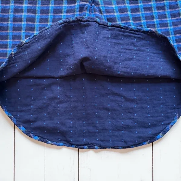 Madewell XS Blue Plaid Short Sleeve Popover Shirt 100% Cotton - Image 12