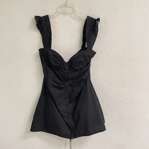 House of CB Mistress Rocks Girl Crush Mini Dress Women's‎ L Black Cap Sleeve NEW - Image 5