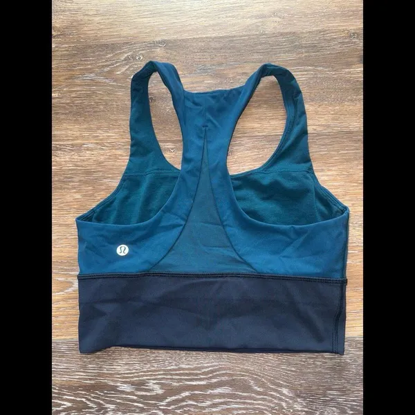Lululemon Invigorate Bra *Long Line Nile Blue/Nocturnal Teal Size 6 - Image 2