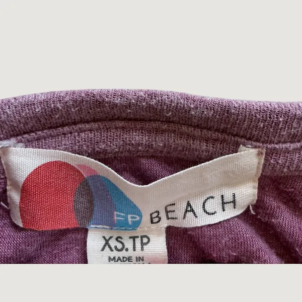 Free People Beach Womens XS Duster Cardigan Heathered Mauve Open Front Longline - Image 6