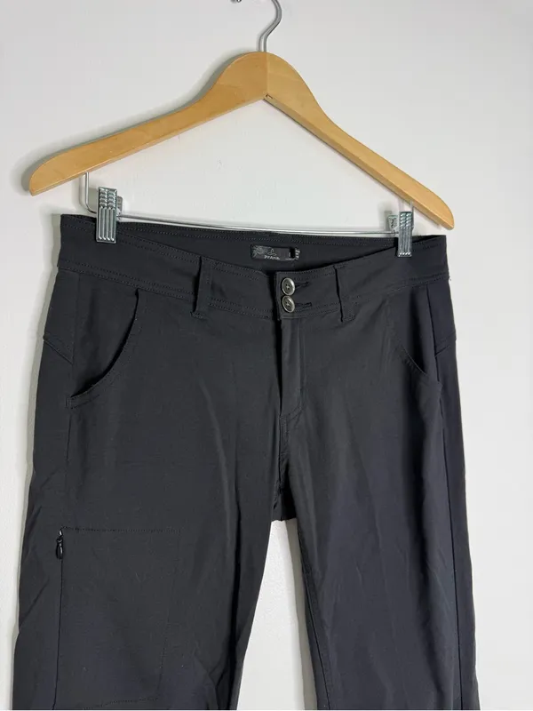 prAna Halle Hiking Pants Size 6 Tall Black Convertible Roll-Up Outdoor Pants - Image 3
