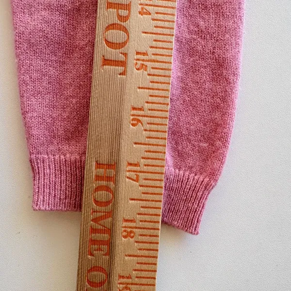 Talbots Cashmere Sweater Womens Medium Pink 3/4 Sleeve Crewneck‎ Pullover - Image 5