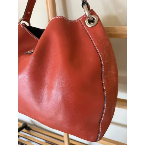 Marc Jacobs Collection Burnt Orange Leather Hobo Shoulder Bag Large - Image 5