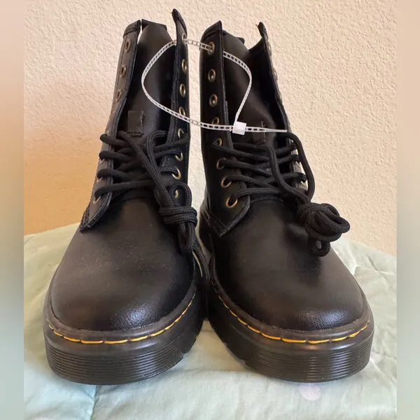 NEW Dr. Martens. Zavala Black Leather Boots Womens size 8 - Image 2