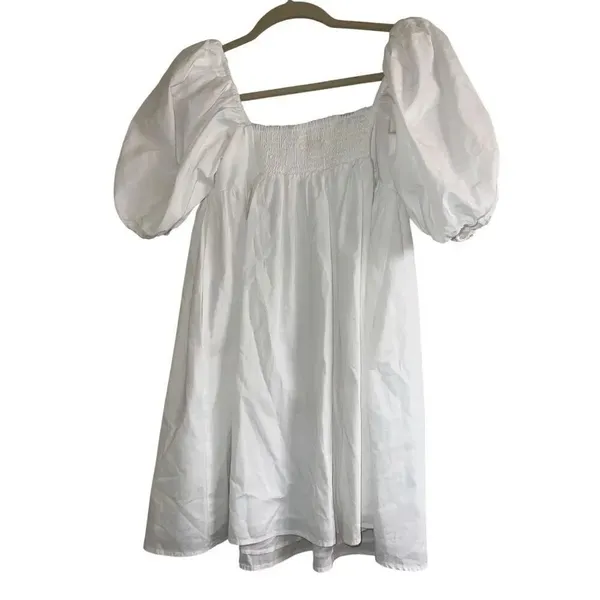 ✨Aritzia Wilfred Amuse Poplin Mini White Sz XS Dress✨ - Image 9