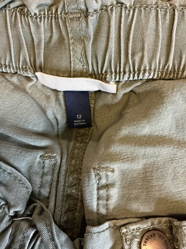 Universal Threads High-Rise Paperbag Waist Utility Pants - Olive Green - Size 12 - Image 3