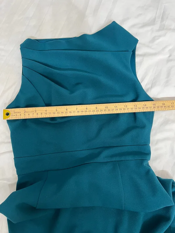 Vince Camuto Teal Sleeveless Midi Sheath Dress - Image 7