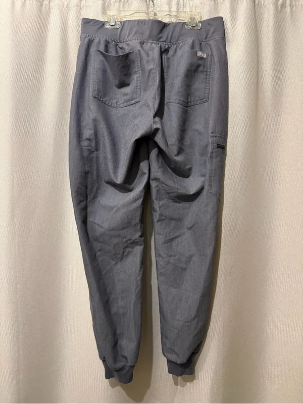 FIGS Zamora Jogger Scrub Pants Gray High Waisted Drawstring Medical Small - Image 5