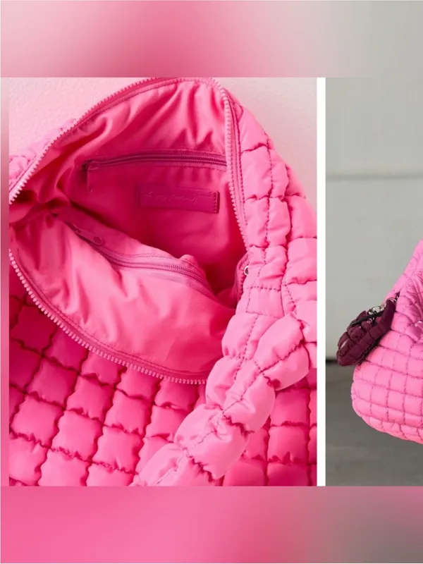 NWT Free People FP Movement Quilted Carryall Bag - bubblegum pink - One Size - Image 6