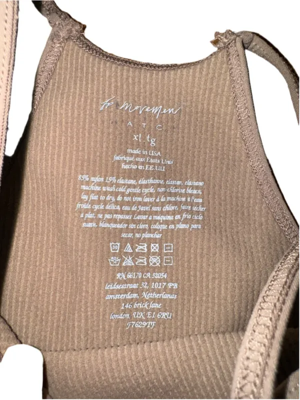FP Movement Ribbed Tank Top Beige Size XL - Image 3