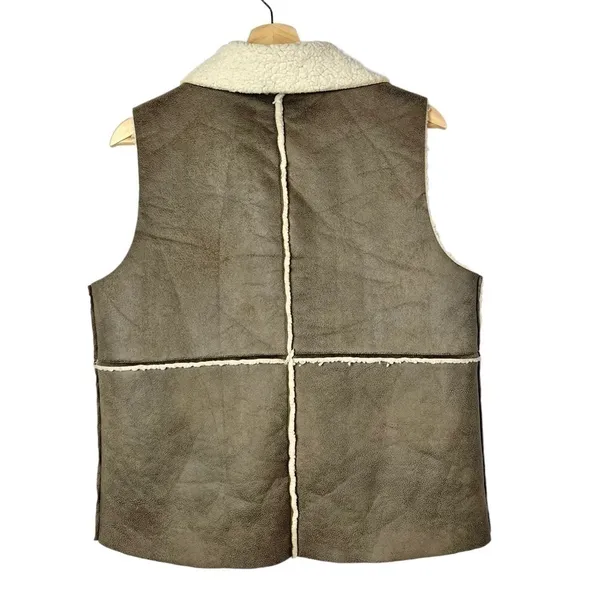 Jack by BB Dakota‎ Brown Faux Shearling Vest S - Image 2