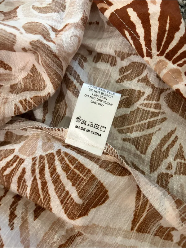New With Tags BeCool Mocha Floral Midi Dress Sz M - Image 14