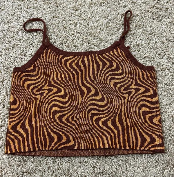 Cider LEOPARD KNIT TANK TOP - Image 5