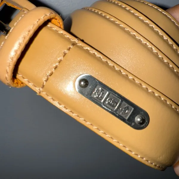 NWOT LRL Lauren‎ Ralph Lauren Tan Nude Italian Leather Belt L 39” - Image 4