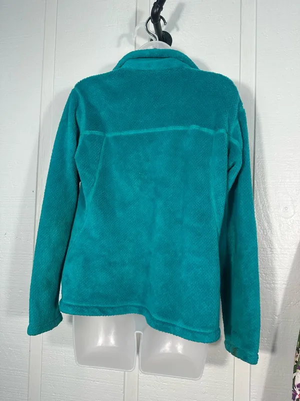Patagonia Women’s Teal Green Full Zip Fleece Jacket Size Medium EUC - Image 5