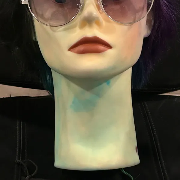 SHANE Silver Metal Round Sunglasses with Lavender Hair Accent - Image 6