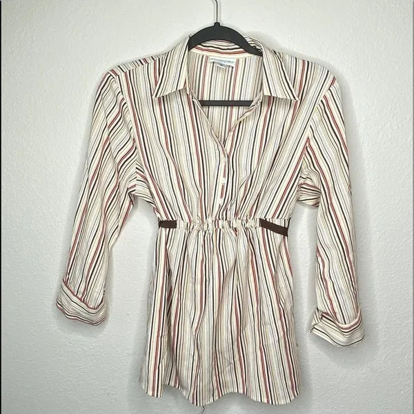 Motherhood Maternity Striped Blouse‎ - Image 7