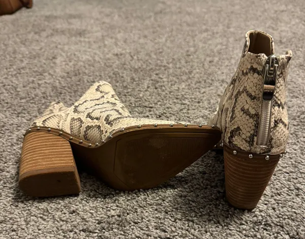 Snakeskin Ankle Booties - Image 3