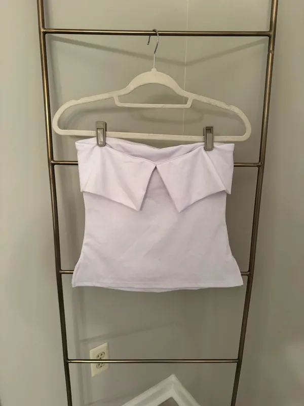 White strapless top - Image 2