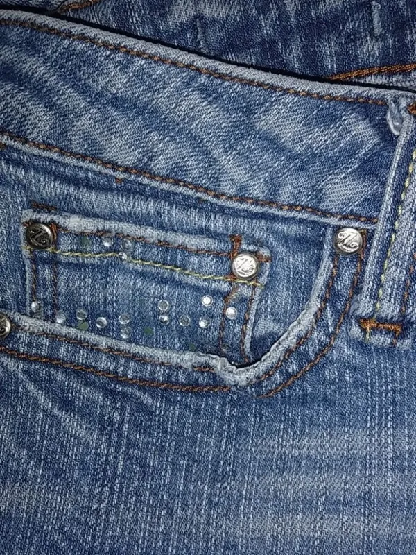 ZCO 5 26.5 Designer Crystal Logo Pocket Jeans - Image 4