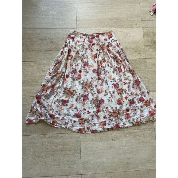 Women Boho Floral Long Maxi‎ Skirt Ladies High Waist Beach Holiday Swing Dress - Image 5