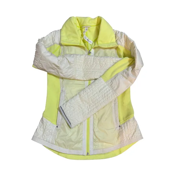 Lululemon Run Bundle Up Jacket In Clarity Yellow‎ Sz 6 - Image 3