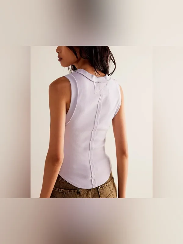 NWOT Free People We The Free Kate Tank - Frost Lavender purple - XS - Image 4