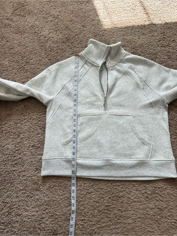 Jockey Grey Women's Mixed Rib Half Zip Pullover Sweatshirt Size L - Image 8