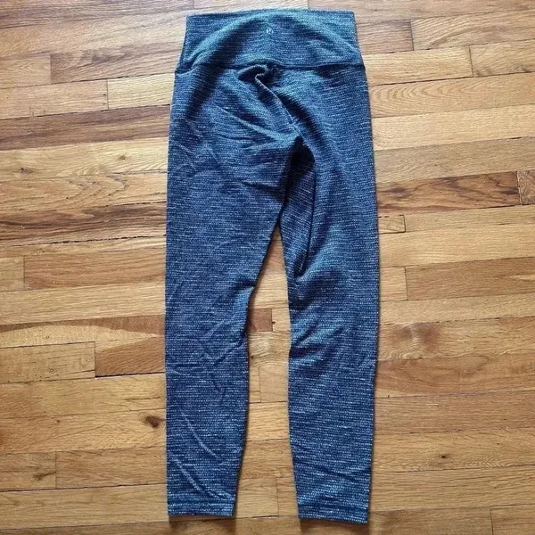 LULULEMON Wunder‎ Under Leggings Coco Pique Black & White size 8 LUON​ - Image 3