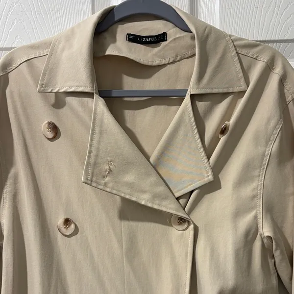 Zaful Beige Trench Coat for Women - Image 6