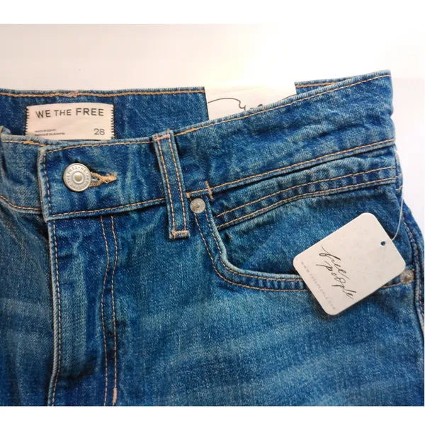 We The Free Free People‎ Humble Flare Jeans Blue Denim High Rise 70s 28 NEW - Image 4