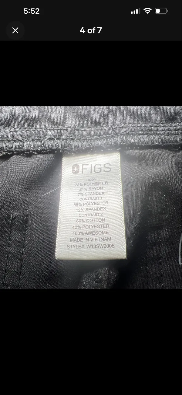 FIGS Zamora Scrub Pants Jogger Black - Image 4