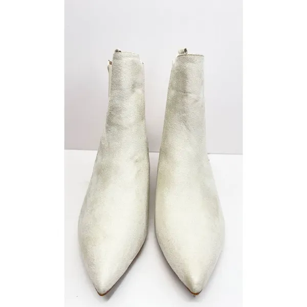 Journee‎ Collection Chelsea Comfort Booties Size 9 Ivory Ankle Boots - Image 5