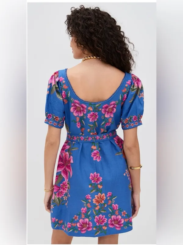 Farm Rio Summer Fruit Scarf Dress - Image 3