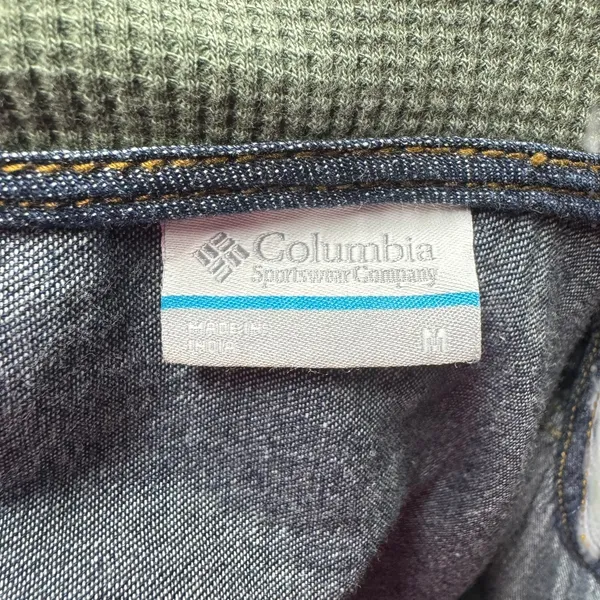 Columbia Cotton Hooded Denim Jacket Blue Medium - Image 5