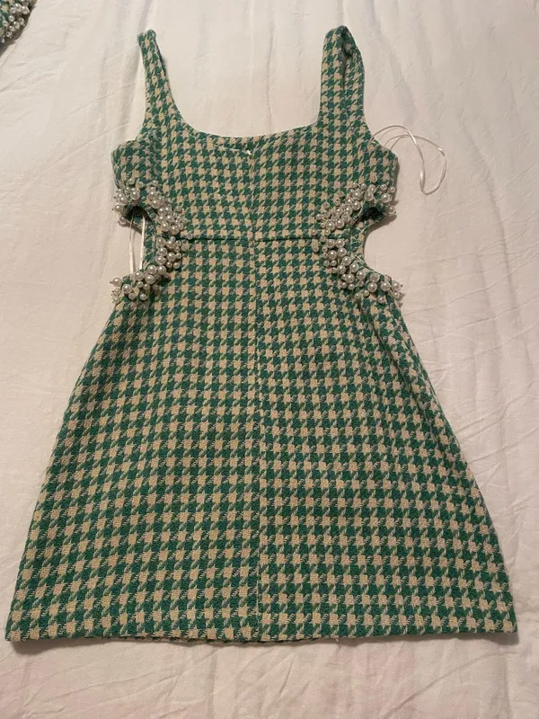 4S13NNA Pearl houndstooth dress - Image 2