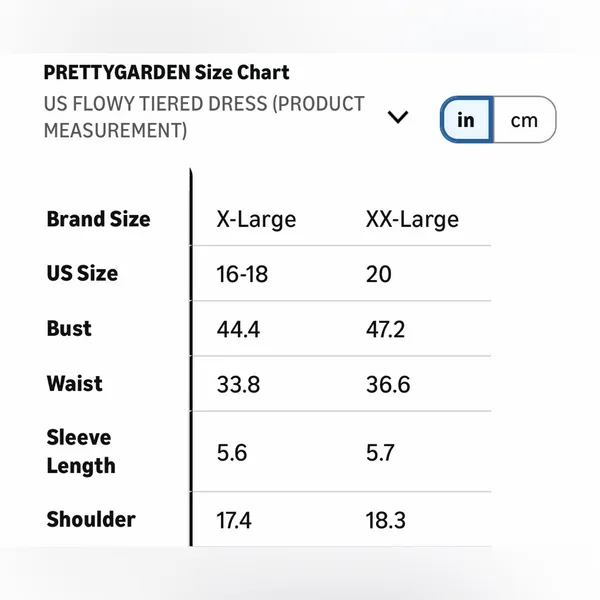 PRETTYGARDEN NEW Blue Casual V Neck Short Sleeve Tiered Mini Beach Vacation Dress 2X - Image 5