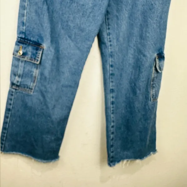 Edikted Light Blue Denim Jeans - Image 3