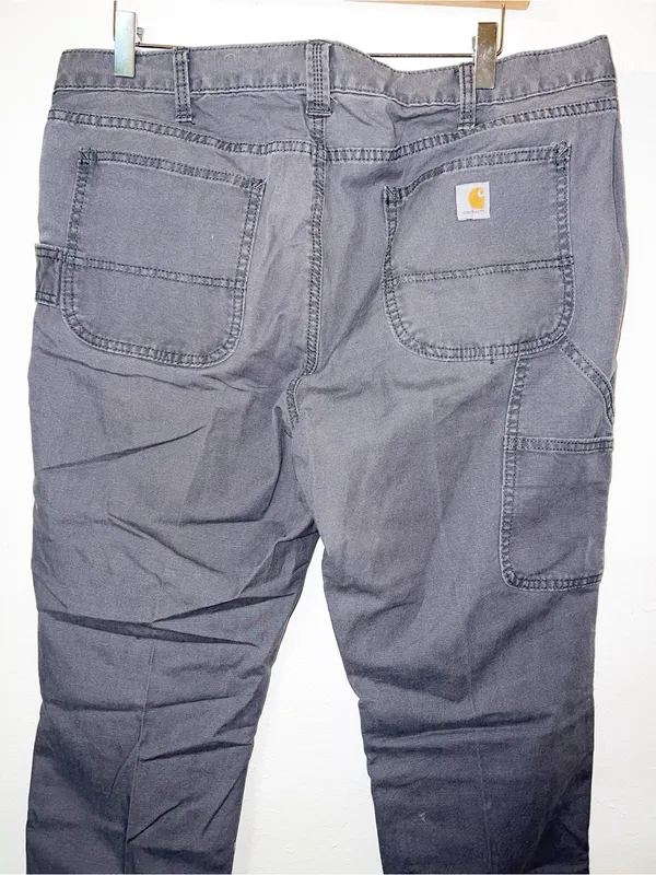 Carhartt Slim Fit Women’s Dark Gray Workwear Carpenter Tall Pants - Image 8
