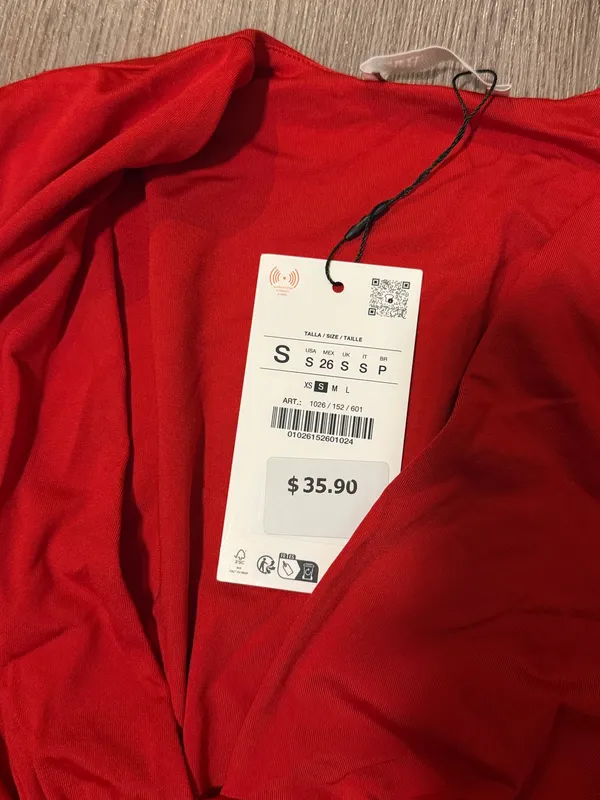 Red Top Long Sleeve ZARA - Image 3