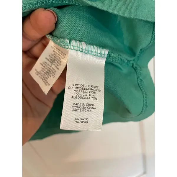 Jones New York green embroidered floral tank - Image 4