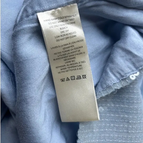 Anthropologie Light Blue Grey Strapless Midi Dress Size 8 - Image 17
