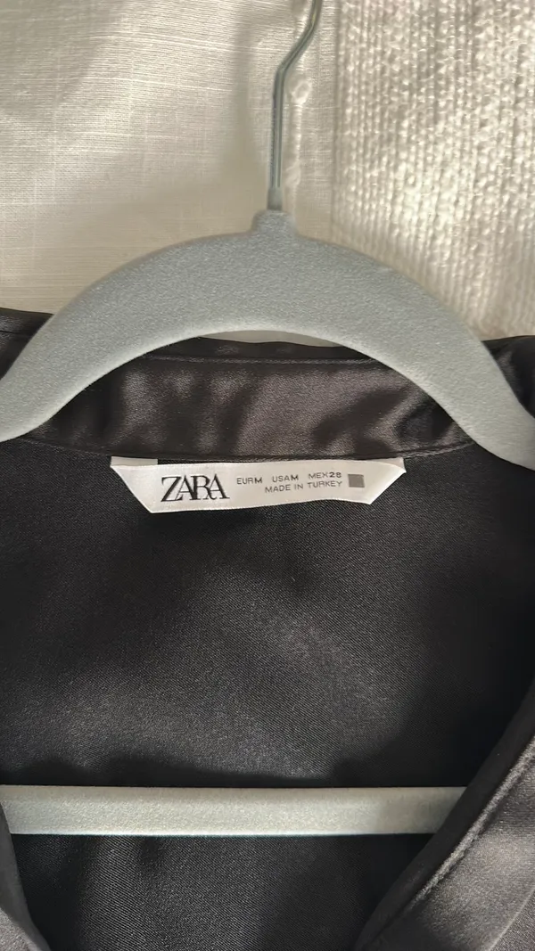 Zara Black Long Sleeve Mini Dress - Image 3