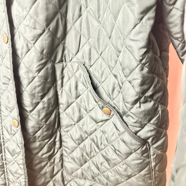 Lands end oversized Quilted Green barn Jacket Sz Xl - Image 3