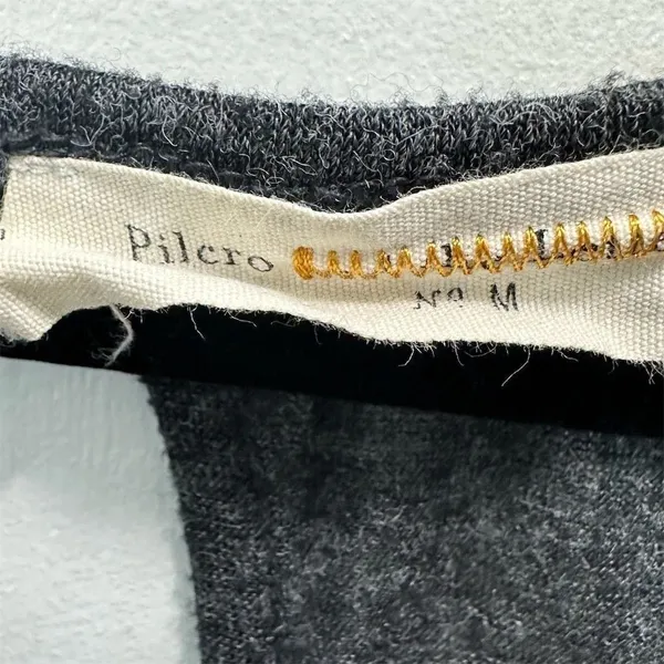 Pilcro Anthropologie Women Cut-Out Scoop Neck Top Gray‎ M Minimalist Lounge - Image 8