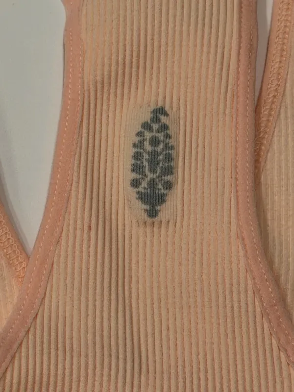 Free People Movement Free Throw Crop Tank V Neck Peach Orange - Image 5