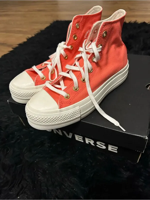 CONVERSE Chuck Taylor All Star Lift Platform High 'Watermelon Slushy' shoes sz 7 - Image 7