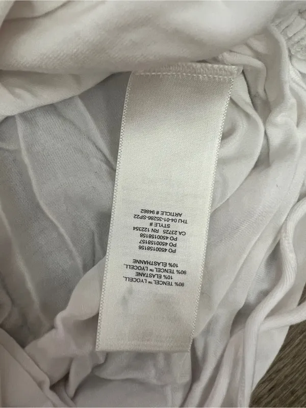 Wilfred White Sleeveless Ruched Side Tank Top - Image 8
